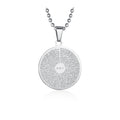 BASQUESUN Custom Wholesales Buddhist Miniature Scripture Laser Carved Titanium Steel Leng Yan Mantra Pendants