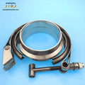 2" Quick Release Stainless Steel Clamps with Flange Coupling 2.0 Inch V Band Clamp Exhaust Pipe Clamp Kits