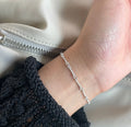 Punk S925 Sterling Silver Twisted Wire Bracelet Bangle for Women Girls Fine Fashion Jewelry