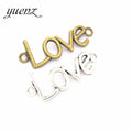 YuenZ Metal Alphabet Letters LOVE Charms for Jewelry Making Diy Hand Made Accessories 39*15mm S103