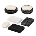 Wholesale Natural Luxury White Green Black Grey Marble Stone Soap Holder Dish for Bathroom Shower