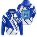 Fitspib Custom Name Israel Flag 3d Printed Hoodie Men Casual Streetwear Hoodies Vintage Zipper Israel Emblem Sweatshirt Pullover
