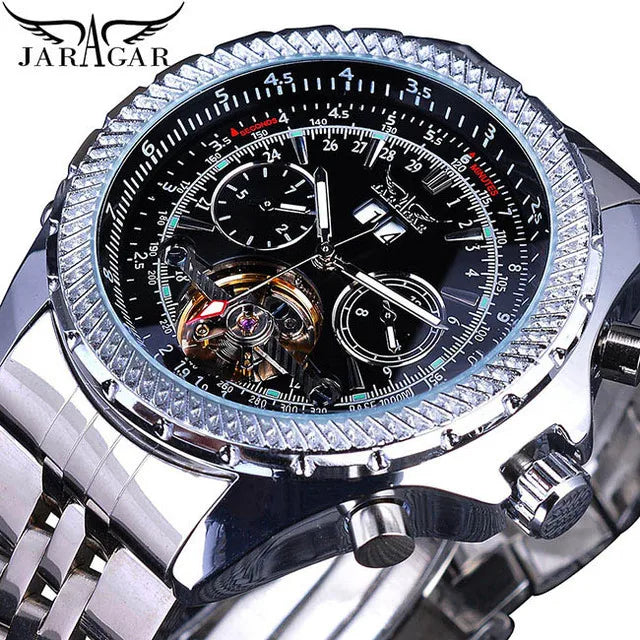Jaragar Watch Dial Automatic Calendar Watches Wrist Luxury Stainless Luminous Sport Mechanical Wristwatch Montre Dropshipping