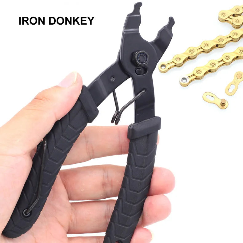 IRONDONKEY Mountain Bike Chain  Buckle Pliers Quick Release Buckle Magic Buckle Disassembly  Installation Wrench Tools