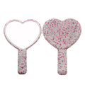 Wholesale Makeup Hand Held Lash Mirror Glitter Lash Mirror Supplier Eyelash Makeup Diamond Hand Held Eyelash Extensions Mirror