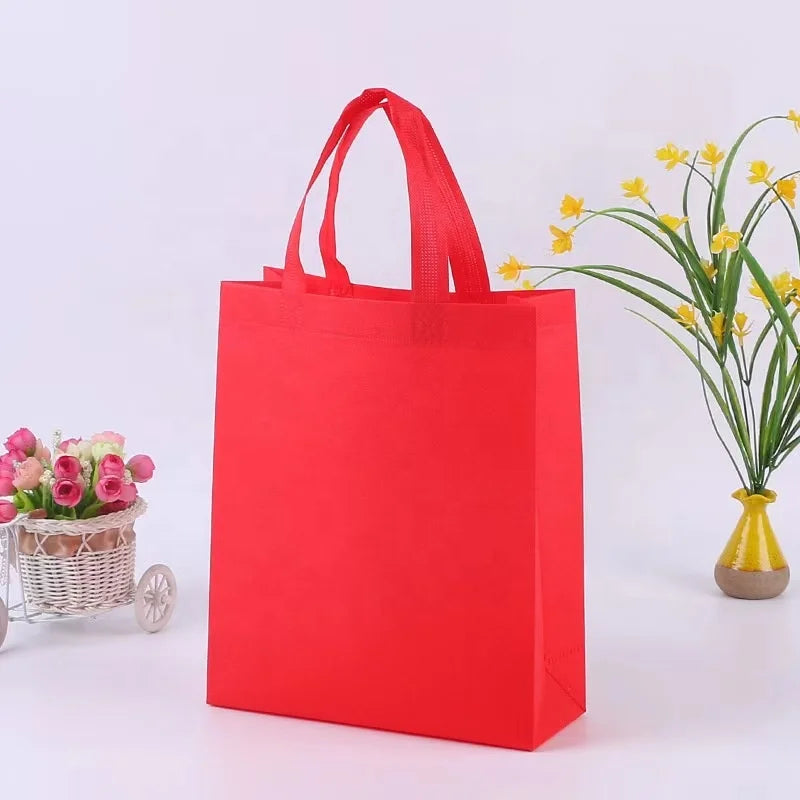 Custom Non-Woven Fabric Shopping Tote Bags Eco-Friendly & Recyclable for Clothing Socks Fur Packaging