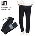 Clearance Sales Men Pants Autumn Winter Thick Warm Straight Leg Sweatpants Casual Plus Size Trousers (Elastic Waist)