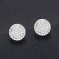Luxury Moissanite Round Stud 925 Sterling Silver Fine Jewelry Earrings Wedding Gift for Guests Earrings Women