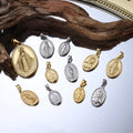 Religious Jewelry Waterproof 18K Gold Plated Stainless Steel Virgin Mary Charms Pendant for Jewelry Necklace Making