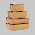 Take Away Kraft Paper Box Disposable Paper Food Folding Box Packaging Supplier