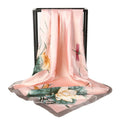 Factory Manufacture Custom Flowers Print Elegant Fashion 100% Polyester Silk Satin Women Hijab 90*90cm square Scarves