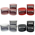 Creative Transparent PVC Window Set 3 Embossed Printing Solid Color Flower Box Companion with Gift Packing Box