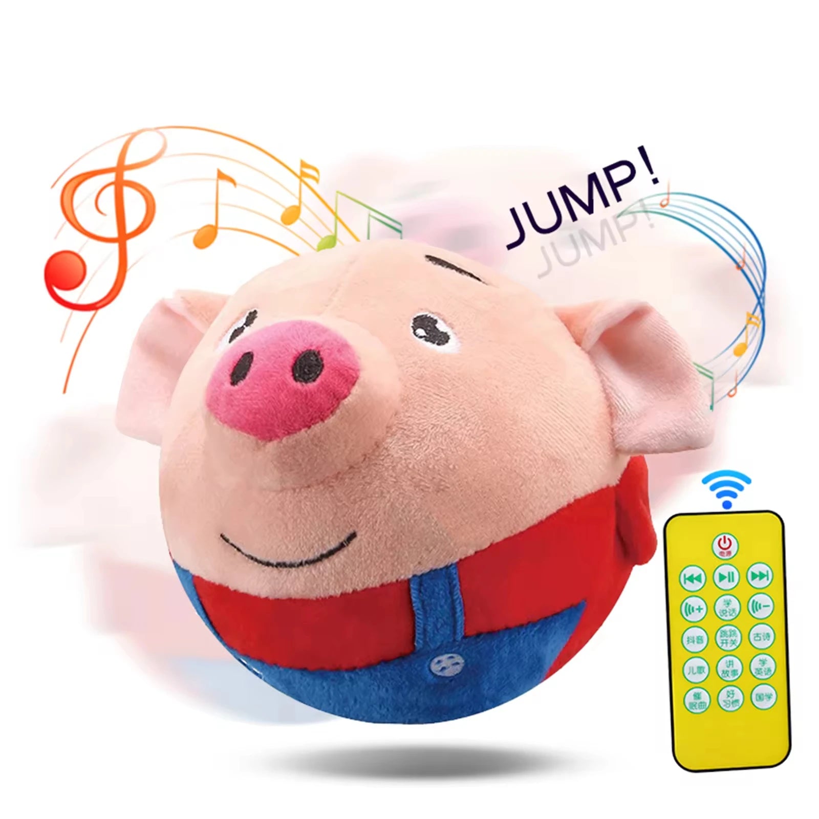 Hot Sell USB Rechargeable Cartoon Pig Electronic Interactive Dog Toy  Pet Plush Dog Squeaky Toy