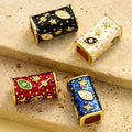 Fashion Enamel  Eye Spacer Tube Beads CapsWomen Men's Beading Bracelet Charms DIY Elements Knotting Connectors Supply