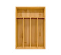 JUNJI Bamboo Silverware Organizer 5 Compartments  Bamboo Hardware Organizer Bamboo Drawer Organizer