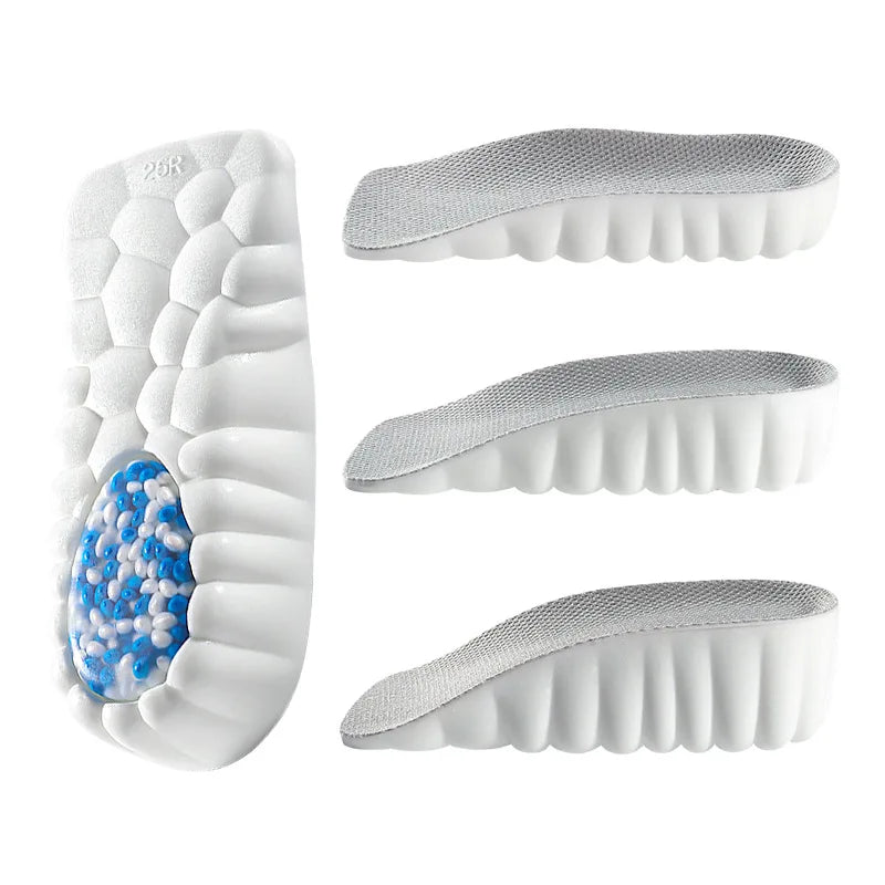 Popcorn Raised Insole for Men's Arch Support Breathable 7/10 Insole for Women's Invisible Non Tiring Feet Height Increase Pad