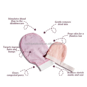 Hot Sell 100% Vegan Silk Bath Glove Soft Mitt With Customer's Logo Vegan Silk Exfoliating Glove