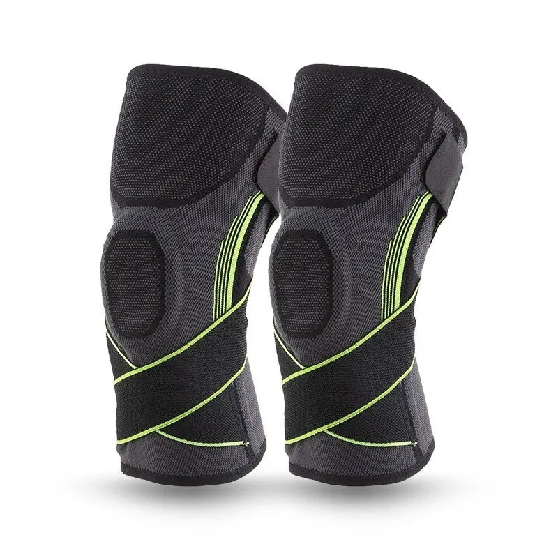 HX031 Best Selling 2024 Knee Pads Spandex Silicone Bases with Spring Support Anti-Slip Wave Knee Protector Bar for Protection