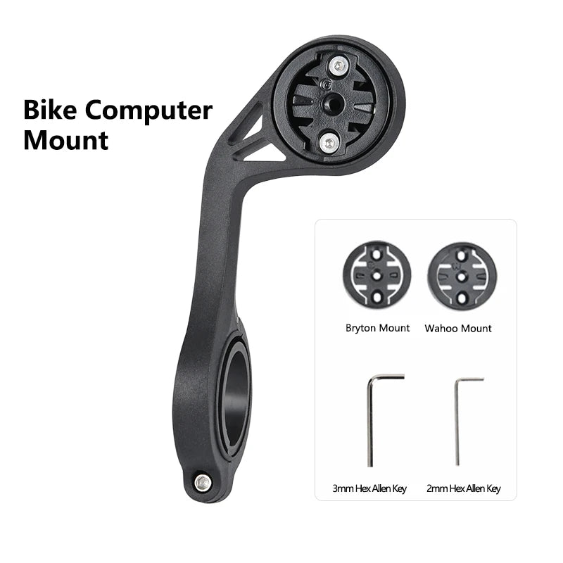 ZOYOSPORTS Bike Computer Extension Mount Computer Holder Lamp Support Rack PA Easy Installation Mount Fit for 31.8MM