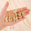 European American Style brass 18K Gold Glossy 26 English Letter New Style Inlaid Colored Fashionable Necklace