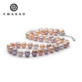 925 Silver Natural Fresh Water 8-9mm Freshwater Pearl Round Pendant Necklace Jewelry for Women