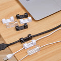20 Packs Adhesive Cable Clips Clear Strong Cord Organizer Cable Management Under Desk