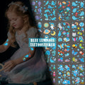 Custom Glow in Dark Tattoo Stickers - Blue Night Luminous Butterfly Flower for Body Art Waterproof & Temporary