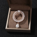 High-end Crystal Diamante and Imitation Pearls Flower Jewelry Brooch Pins Women Wedding Bouquets