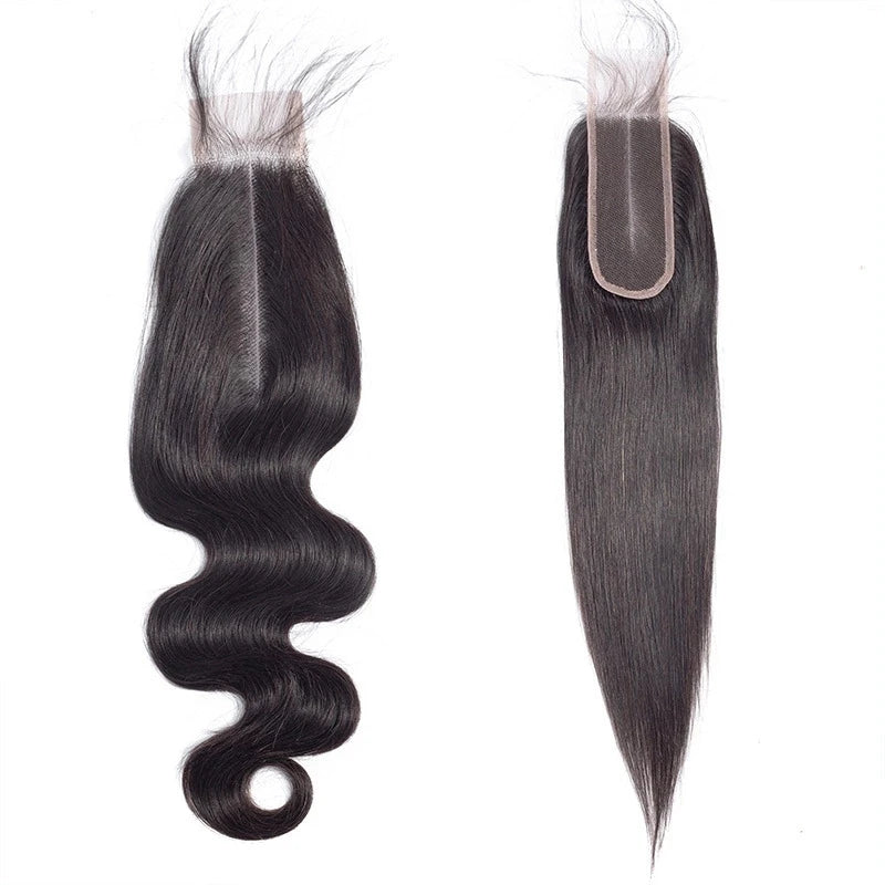 Kim K 2*6 Lace Closure Middle Part Human Hair Closure for Women Remy Pre-Plucked Brazilian Straight Closure Medium Ratio