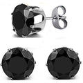 Stainless Steel Crystal Bezel Setting Earrings Studs-Trendy Orthodox Piercing Jewelry for Wedding Engagement Anniversary Party
