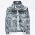 Classic Style Men's Vintage Blue Denim Jacket Spring and Autumn New Stretch Cotton Casual Jeans Coat Male Brand Clothes