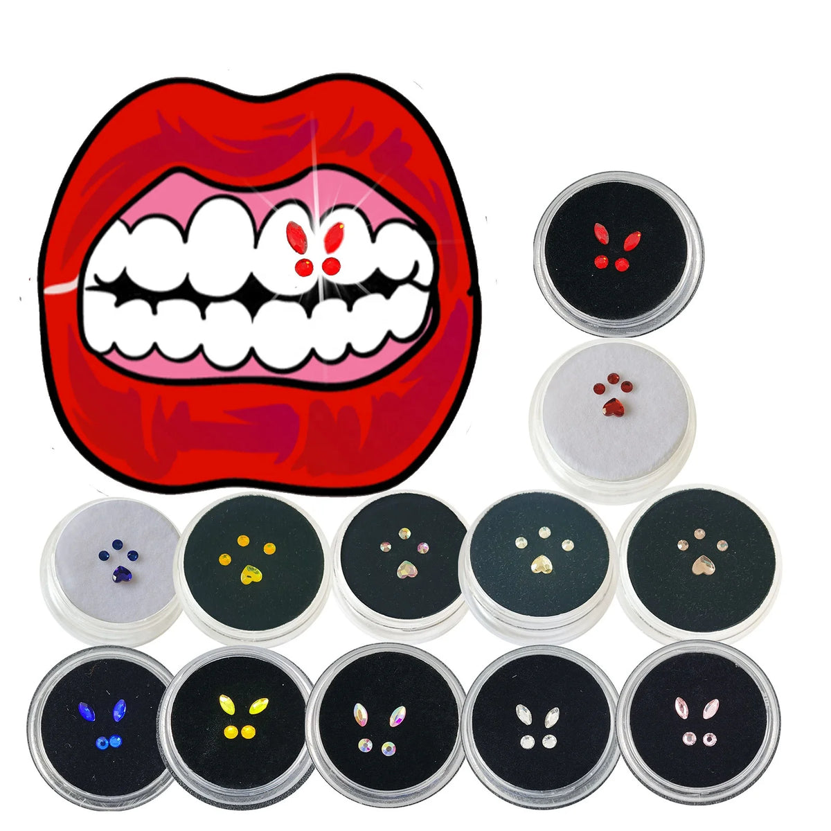 Crystal Tooth Gems | 3 - 5 mm Bear Butterfly Shape Jewelry | Wholesale OEM ODM Tooth Gem Kit