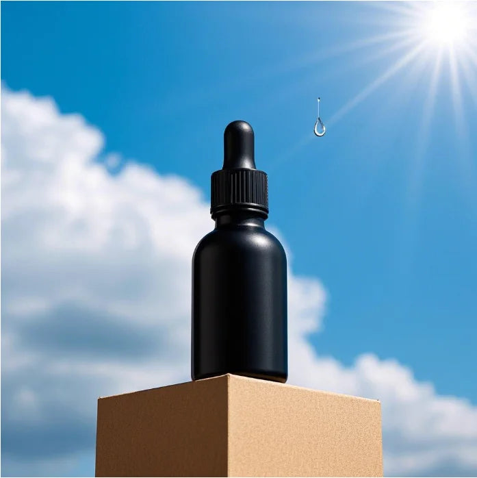 Luxury Black 50ml Glass Dropper Bottle  for Oil  30ml Oil Bottle Dropper   100ml Essential Oil Glass Bottle