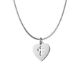 Waterproof Cross Heart Pendant Necklace for Women Girls Fashion Stainless Steel Snake Chain Cross Hollow Heart Necklace
