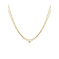 VIANRLA Women's Necklace Two  Row Layered Pendant Chain Paperclip Figaro Snake Rope Cable Link
