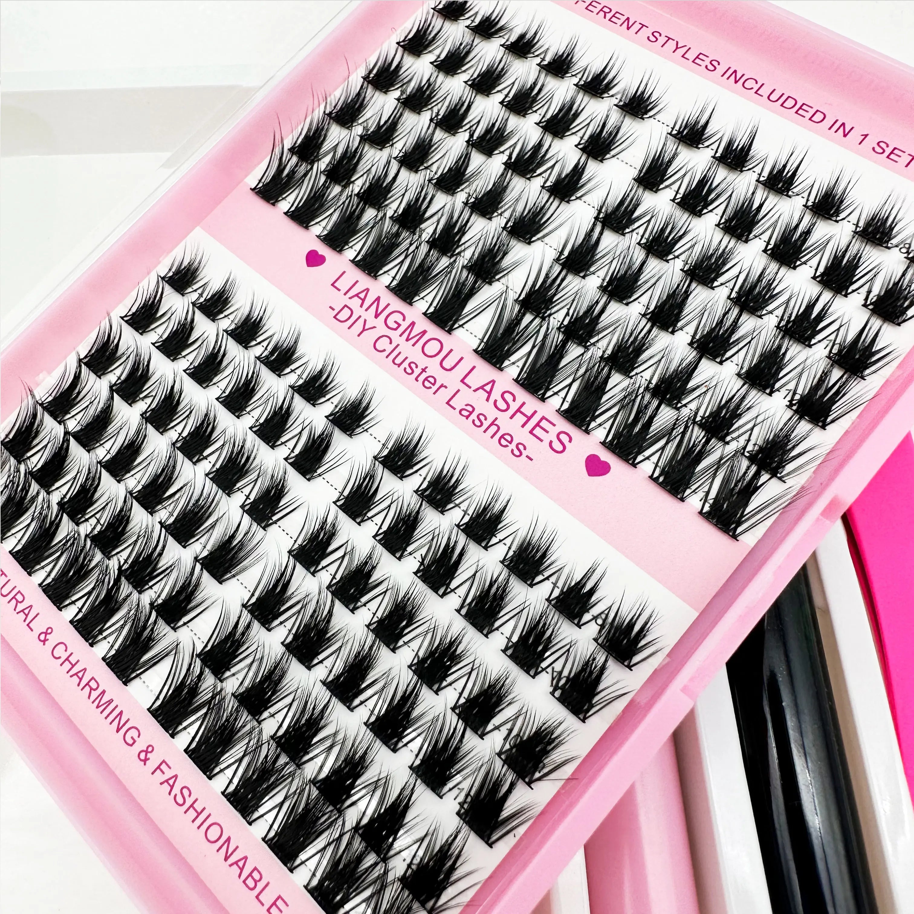 DIY Eyelash Extension Individual Cluster Lashes Natural Lash Cluster Home Eyelash Extension Set