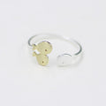Fashion Trendy Rings Silver Gold Small Fish Opening Ring Resizable Jewelry