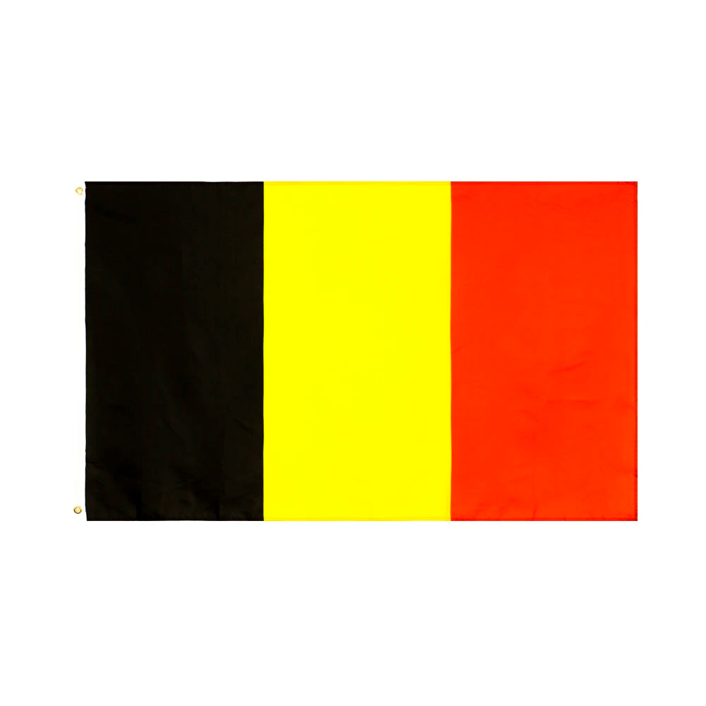 Factory Direct Wholesale Polyester 3X5ft Screen Print Belgium Flag