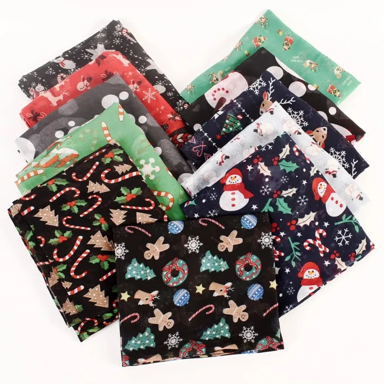 90x180cm Christmas Print Lightweight Scarf Festive Holiday Shawl with Snowman & Reindeer Pattern for Women