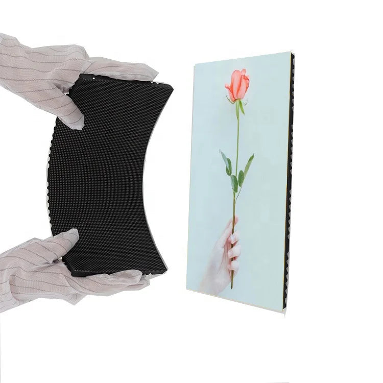 Indoor Foldable Flexible Full Color LED Screen 240x120mm P1.875 600cd Brightness 3840Hz Refresh Rate HLT