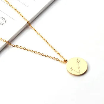 Rinhoo Fashion Simple Pendant Necklace With Star New Fashion Design Stainless Steel Necklace for Girls Women Jewelry