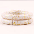 Wholesale Stylish Gold Powder White Curved Tube Bracelet Fashion Jewelry Acrylic Bangles