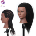 Human Hair Maniquine Practice Head for Hair Styling Manican With Hair for Braiding Coloring