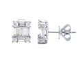 Newest Fashion 2020 Square Baguette 14k Gold Plated Earring Hip Hop Styles Iced Out Screw Back Stud Earrings Jewelry for Men