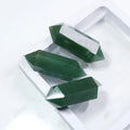 Natural Green Aventurine Healing Crystal Wands Height 6 Faceted Prism Wand Double Point Chakra Stone