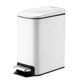 Small 6 Liter/1.6 Gallon Stainless Steel Trash Can Bathroom Soft Close Step Pedal Removable Inner Bucket Waste Bin for Home