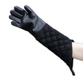 Extra Long 60cm Household BBQ Grill Oven Mitts Heat Resistant Kitchen Honeycomb Silicone Cotton Gloves