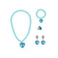 Wholesale Plastic Pearl Beads Rich Colors Kids Jewelry Girls Princess Heart Pendant Jewelry Sets for Children