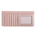 Custom Logo Luxury Minimalist RFID Slim Cardholder Genuine Leather Long ID Credit Card Holder Business Travel Daily Used