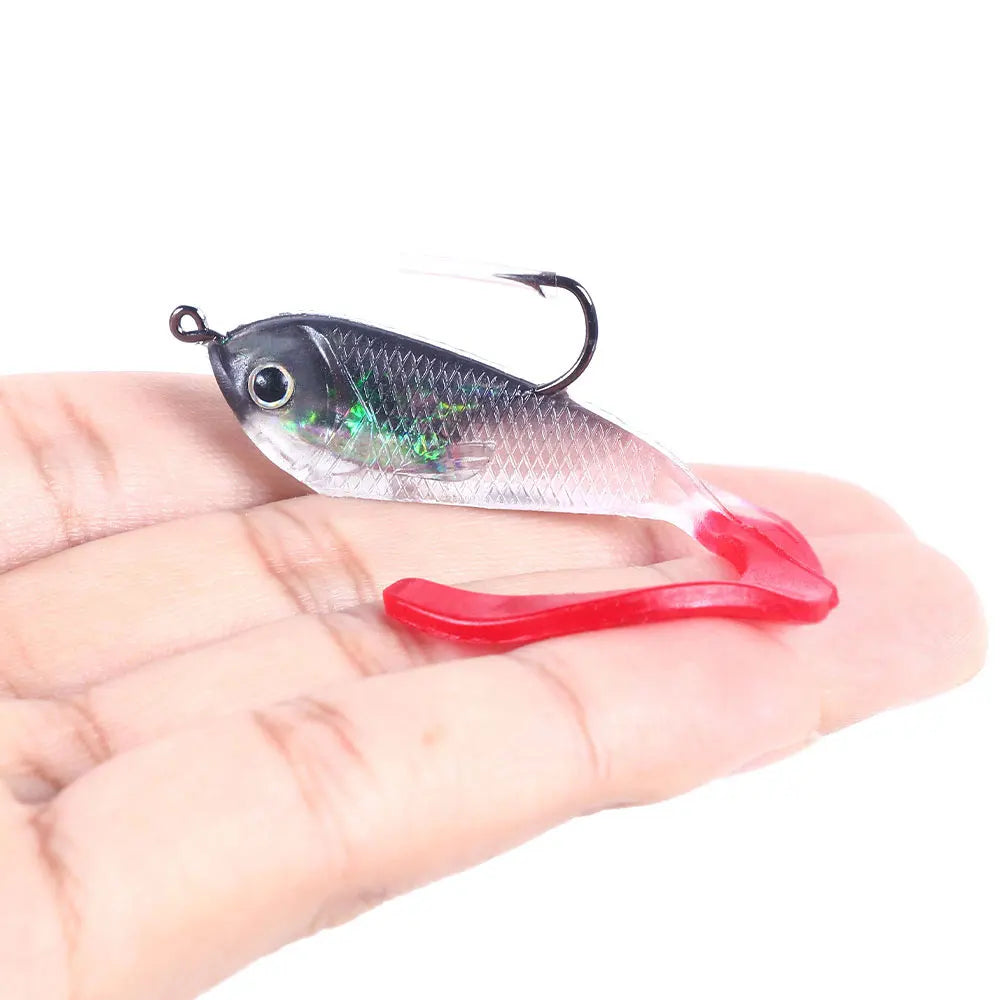 New Style 6CM 5G 5pcs/bag Soft Loach Shaped Plastic Lure Soft Plastic Fishing Lure Bionic Loach Swimbait